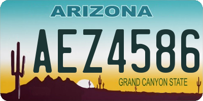 AZ license plate AEZ4586
