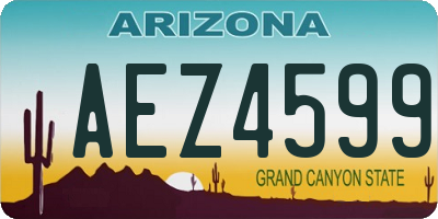 AZ license plate AEZ4599