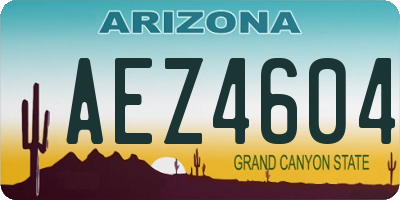 AZ license plate AEZ4604