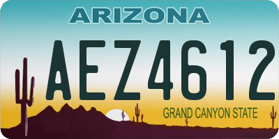 AZ license plate AEZ4612