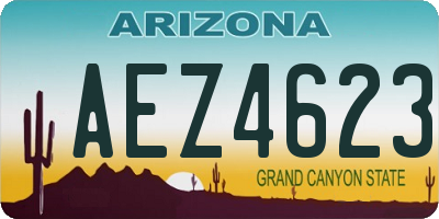 AZ license plate AEZ4623