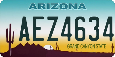 AZ license plate AEZ4634