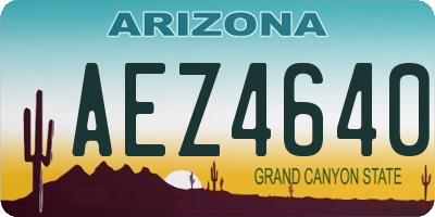 AZ license plate AEZ4640