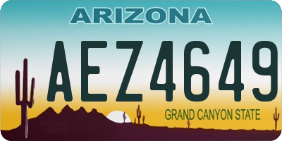 AZ license plate AEZ4649