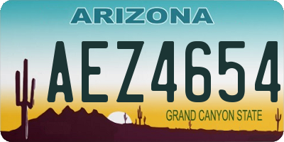 AZ license plate AEZ4654