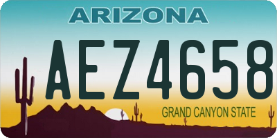 AZ license plate AEZ4658