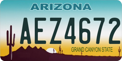 AZ license plate AEZ4672