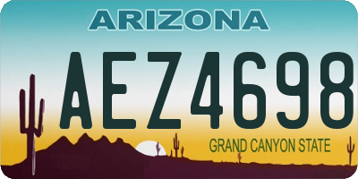 AZ license plate AEZ4698