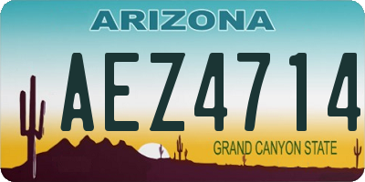 AZ license plate AEZ4714