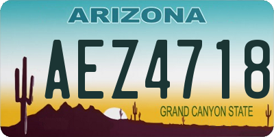 AZ license plate AEZ4718