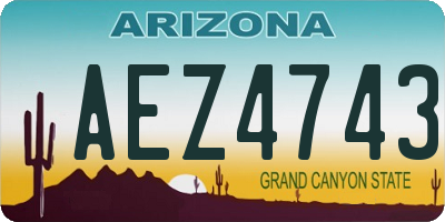 AZ license plate AEZ4743