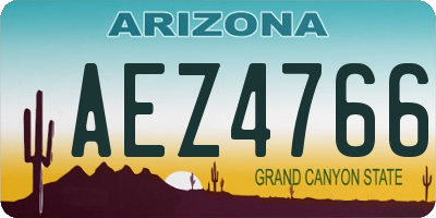AZ license plate AEZ4766