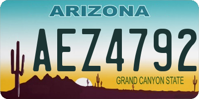 AZ license plate AEZ4792