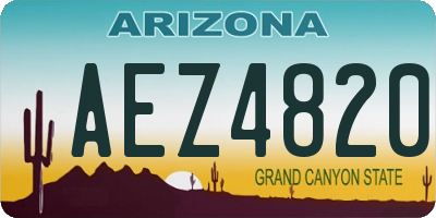 AZ license plate AEZ4820