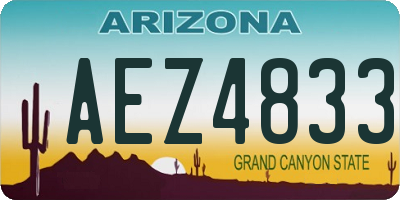 AZ license plate AEZ4833