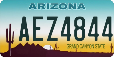 AZ license plate AEZ4844