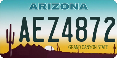 AZ license plate AEZ4872