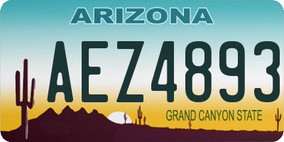 AZ license plate AEZ4893