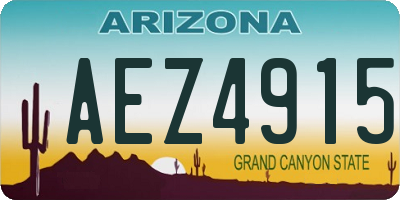 AZ license plate AEZ4915