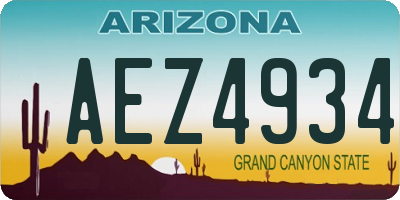 AZ license plate AEZ4934