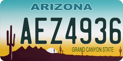 AZ license plate AEZ4936