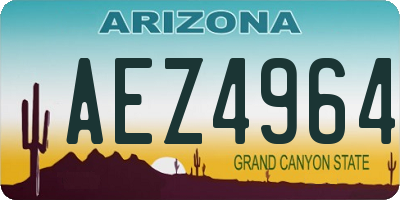 AZ license plate AEZ4964
