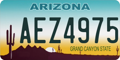 AZ license plate AEZ4975