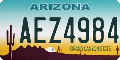 AZ license plate AEZ4984