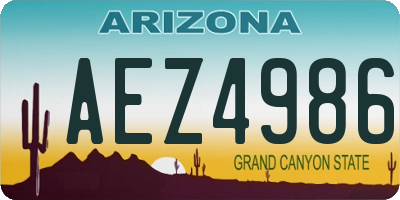 AZ license plate AEZ4986