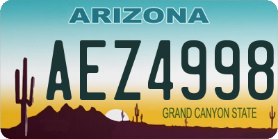 AZ license plate AEZ4998