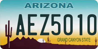 AZ license plate AEZ5010