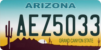 AZ license plate AEZ5033