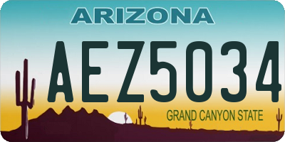AZ license plate AEZ5034