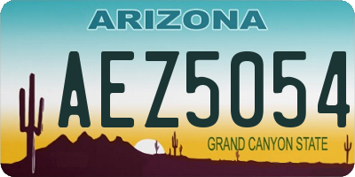 AZ license plate AEZ5054