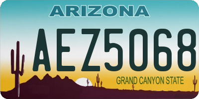AZ license plate AEZ5068