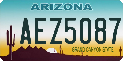 AZ license plate AEZ5087