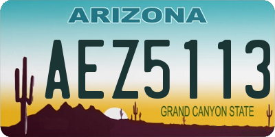 AZ license plate AEZ5113