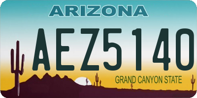 AZ license plate AEZ5140