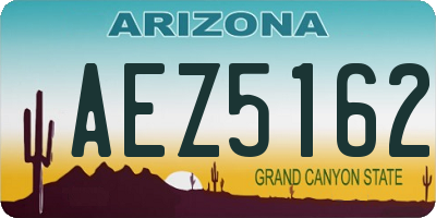 AZ license plate AEZ5162