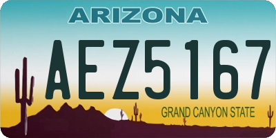AZ license plate AEZ5167
