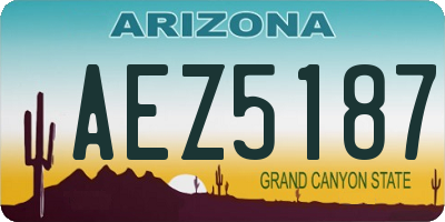 AZ license plate AEZ5187