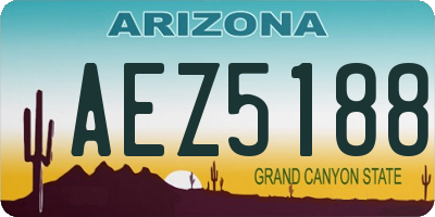 AZ license plate AEZ5188