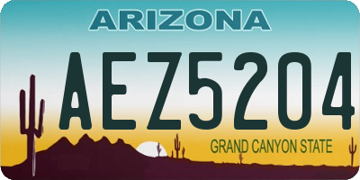 AZ license plate AEZ5204