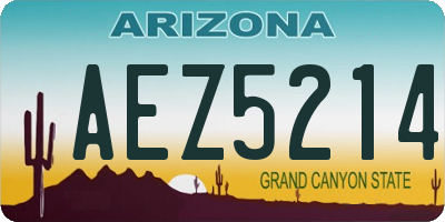 AZ license plate AEZ5214