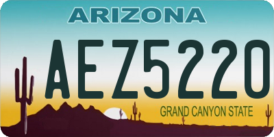 AZ license plate AEZ5220