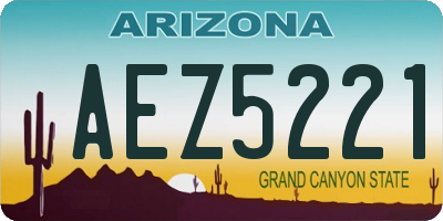 AZ license plate AEZ5221