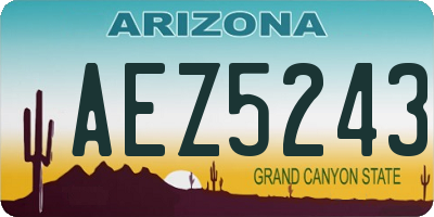 AZ license plate AEZ5243