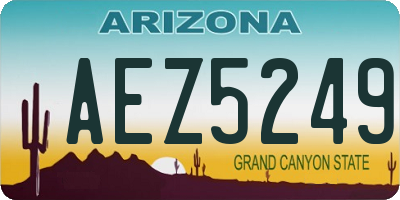 AZ license plate AEZ5249