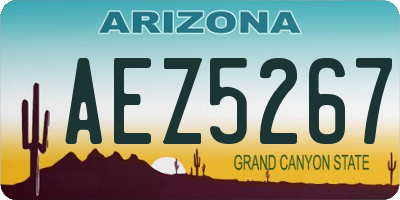 AZ license plate AEZ5267