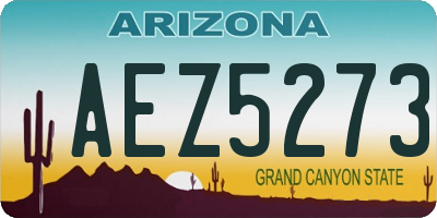 AZ license plate AEZ5273